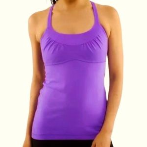 Lululemon Color Power Purple Scoop Me Up Tank II Open Racerback, Size 6